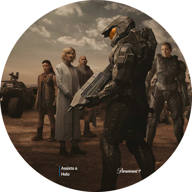 Alt text: Imagem da série “Halo” disponível no Paramount+.